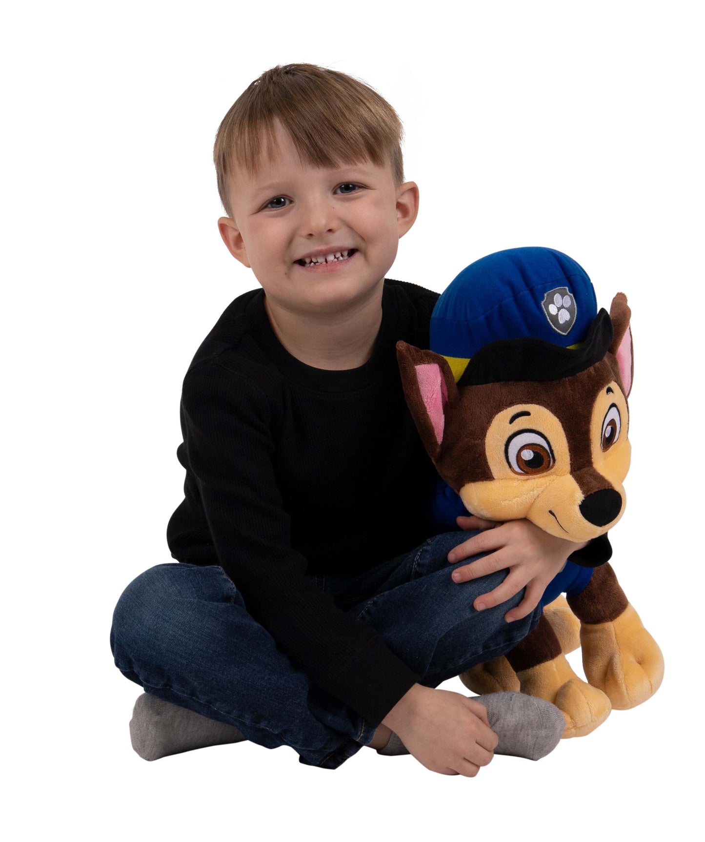 NoJo Paw Patrol Chase Plush Toddler Cuddle Pillow Blue and Brown