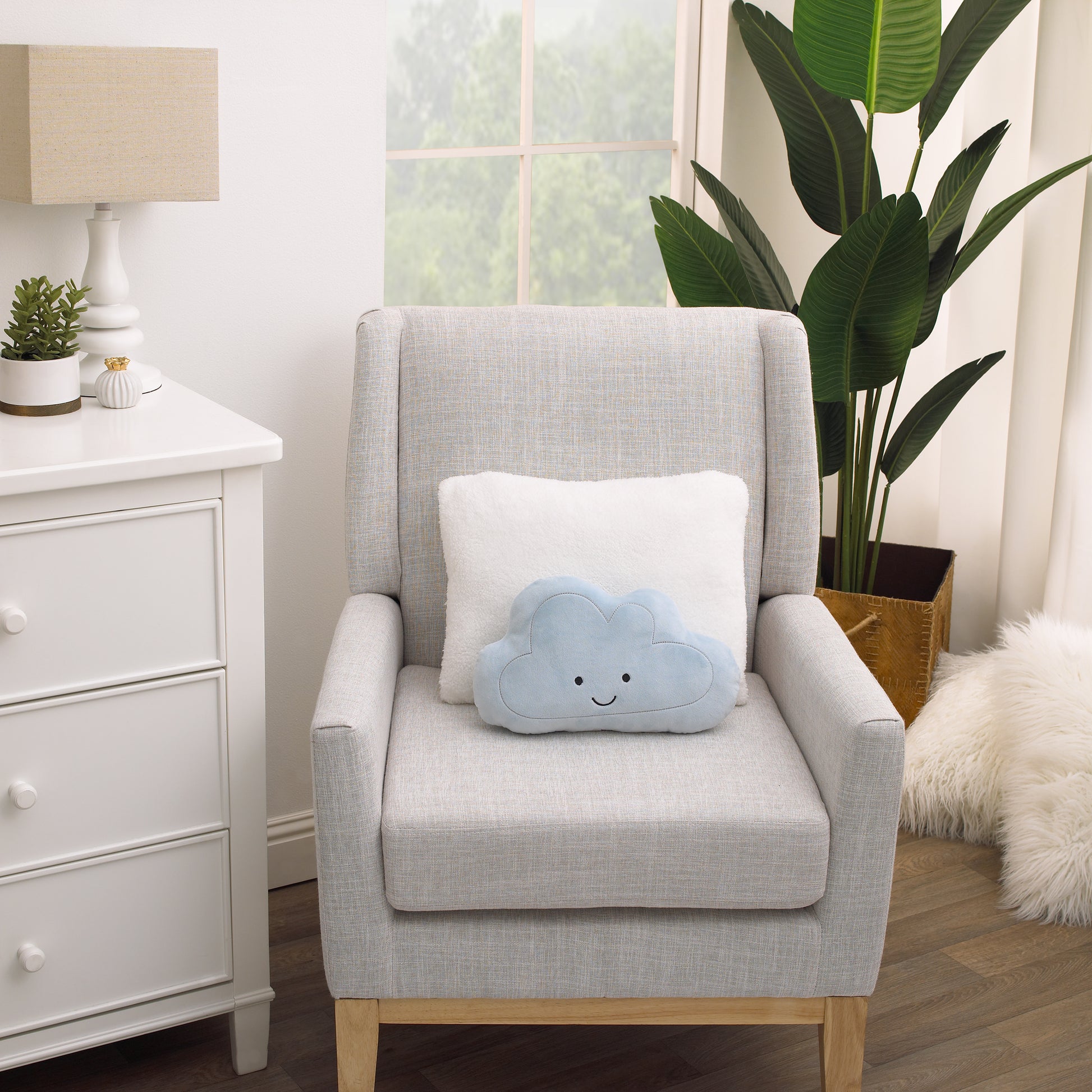 Little Love by NoJo Happy Little Clouds Decorative Pillow