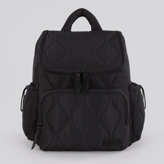 Motherhood Quilted Backpack Diaper Bag, Black