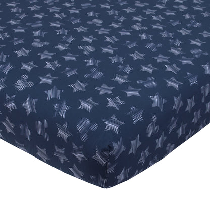 Disney Mickey Mouse Hello World Star/Icon 100% Cotton Fitted Crib Sheet