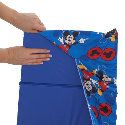 Disney Mickey Mouse Blue and Grey Preschool Nap Pad Sheet