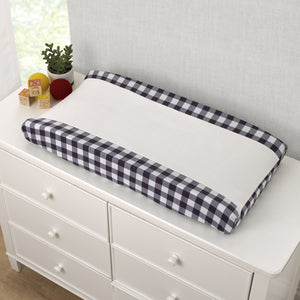 NoJo Into the Wilderness Navy and White Check Super Soft Changing Pad Cover