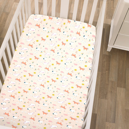 Carter's Sunny Farms Super Soft Mini Crib Fitted Sheet