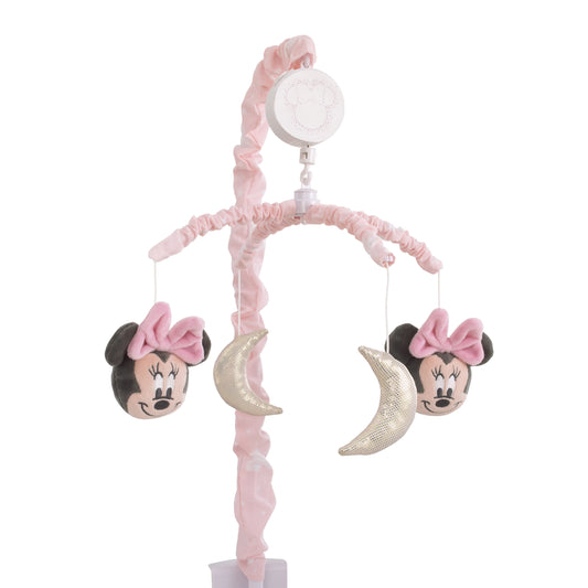Disney Minnie Mouse Twinkle Twinkle Minnie Pink, White and Metallic Gold Musical Mobile