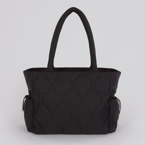 Motherhood Quilted Tote Diaper Bag, Black