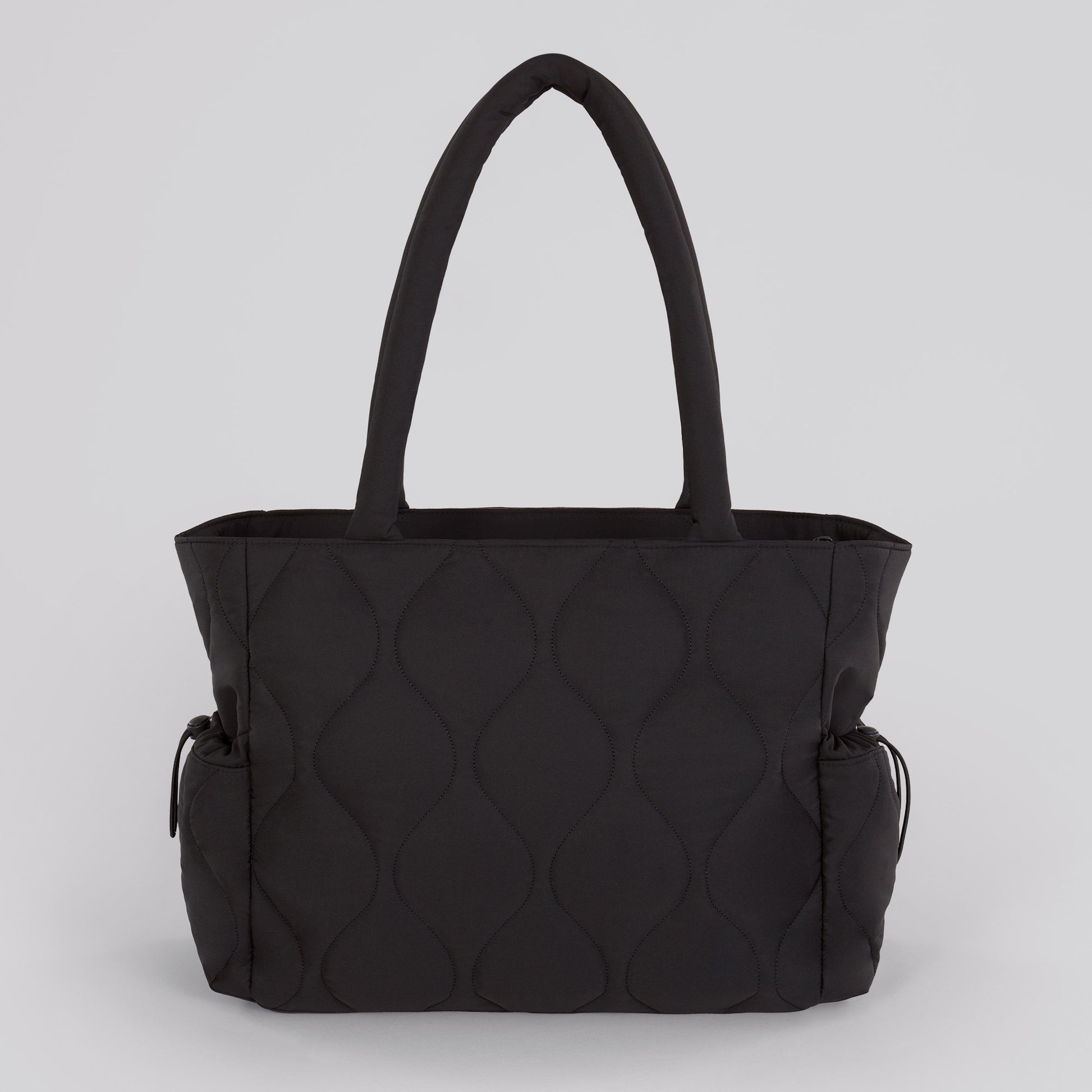 Motherhood Quilted Tote Diaper Bag, Black