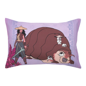Disney Raya and the Last Dragon Mythic Pop Lavender, Magenta, and Blue with Sisu Dragon and Tuktuk 4 Piece Toddler Bed Set - Comforter, Fitted Bottom Sheet, Flat Top Sheet, and Reversible Pillowcase