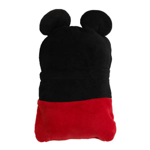 Disney Mickey Mouse Funhouse Crew Black and Red Super Soft Plush Character Toddler Blanket