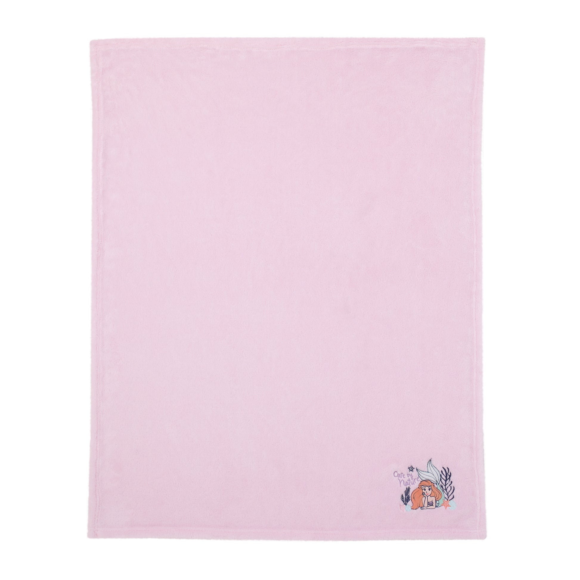 NoJo Disney The Little Mermaid Pink Ariel Cute by Nature Super Soft Baby Blanket