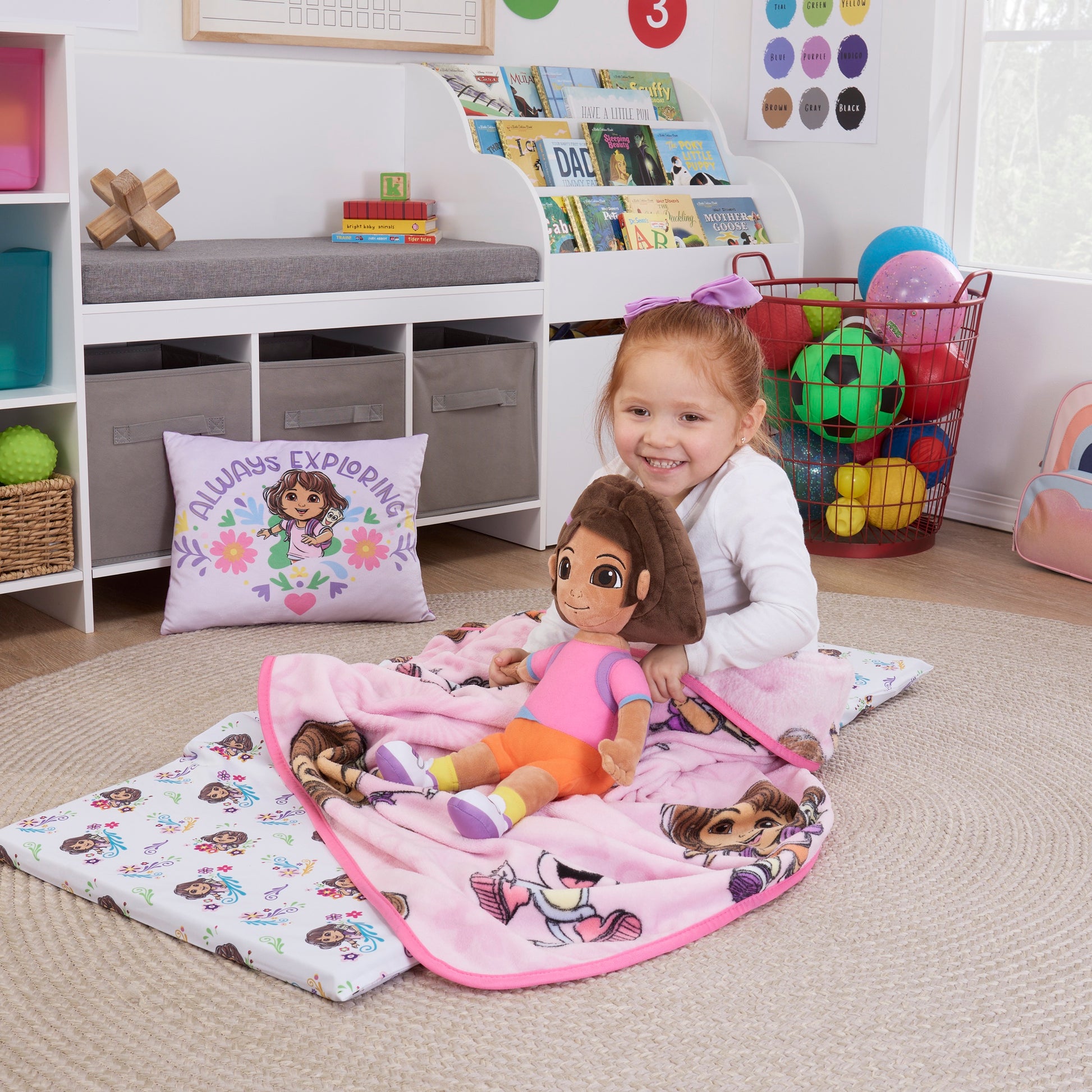 NoJo Dora Adventure Awaits Toddler Blanket, Pink