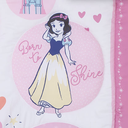 Disney Princess Dare to Dream 3 Piece Nursery Mini Crib Bedding Set - Comforter and Two Fitted Mini Crib Sheets