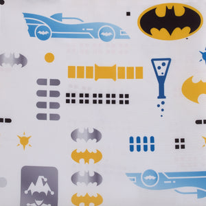 Warner Bros  Batman The Caped Crusader Blue, Yellow and White Bat-Signal and Batmobile Preschool Nap Pad Sheet