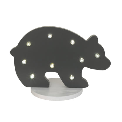 NoJo - Grey Bear Shaped Lighted Nursery Décor
