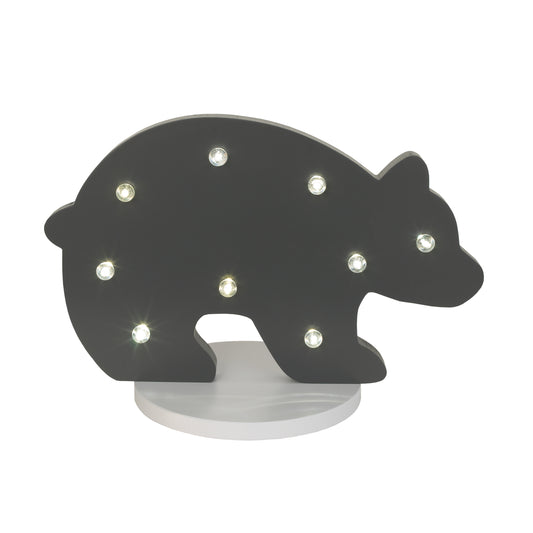 NoJo - Grey Bear Shaped Lighted Nursery DÃƒÂ©cor