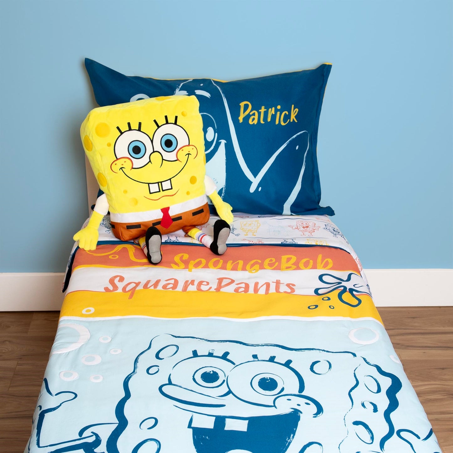 NoJo SpongeBob SquarePants Plush Toddler Cuddle Pillow, Yellow