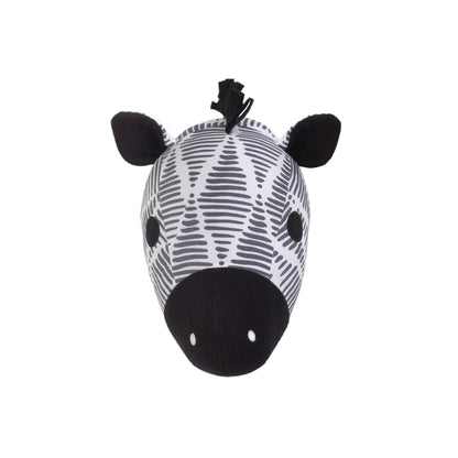 NoJo Zebra Head Printed Wall Décor - Black/White/Grey