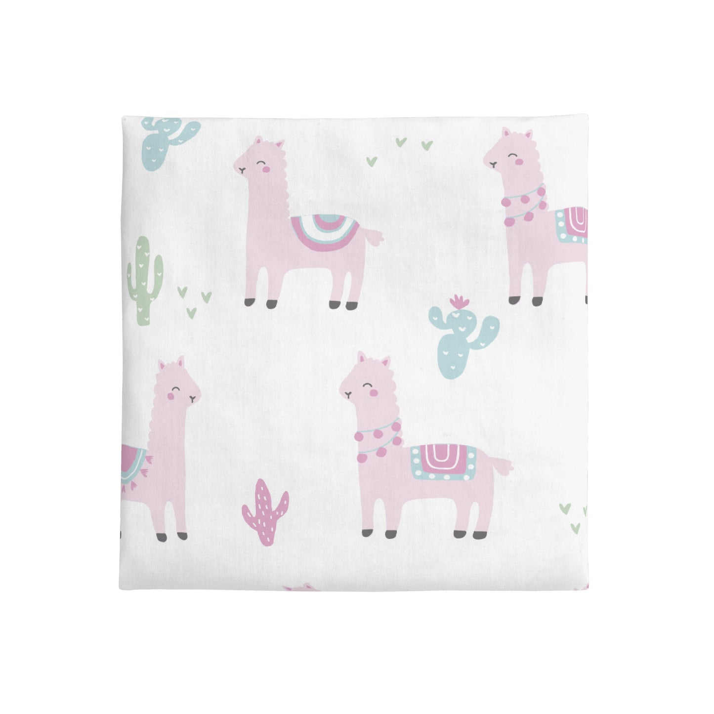 NoJo Super Soft Pink Llama Nursery Mini Crib Fitted Sheet