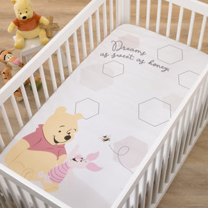 Disney Winnie the Pooh Hugs and Honeycombs Grey and White 