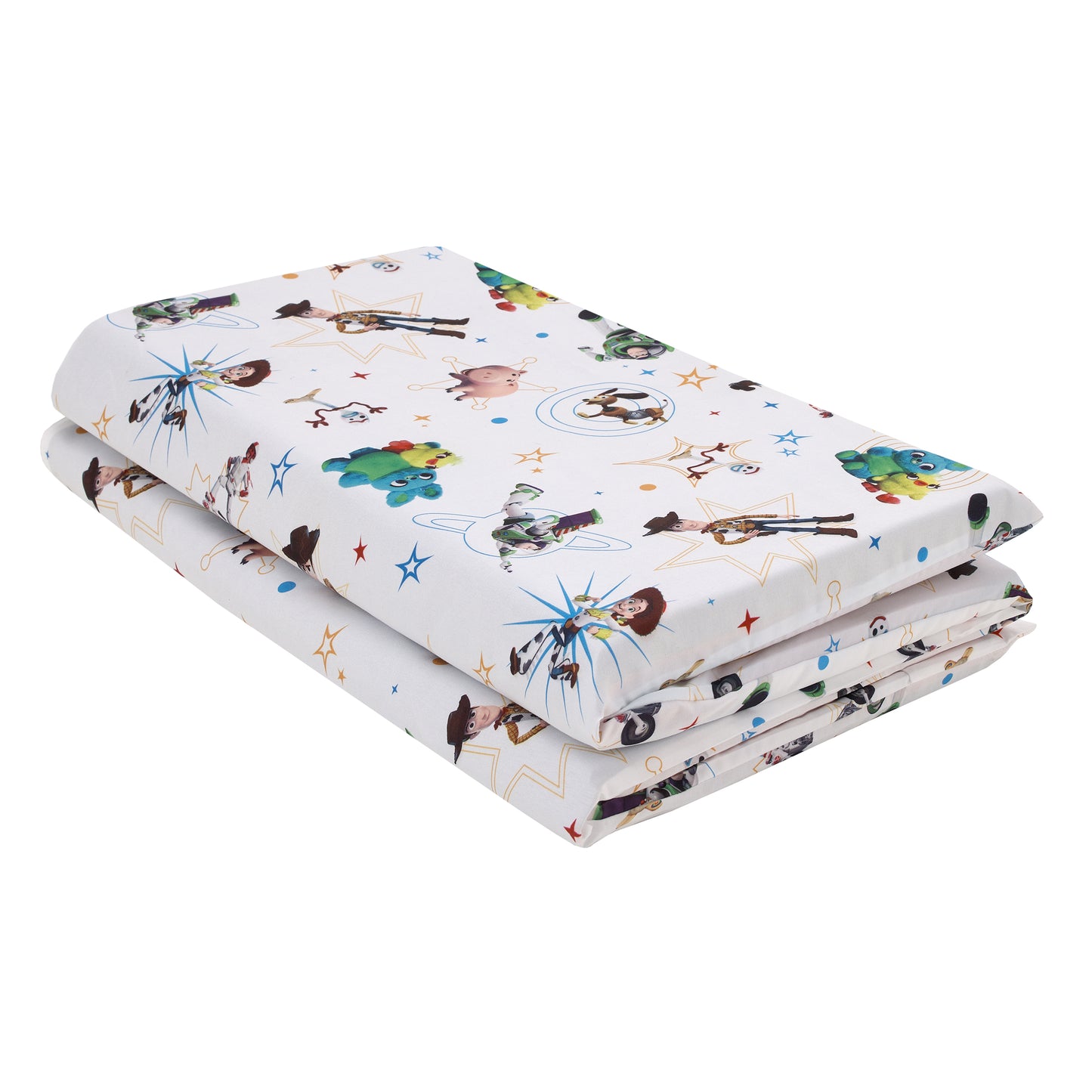 Disney Toy Story It's Play Time Blue, Green and White Woody, Buzz and The Toys Preschool Nap Pad Sheet