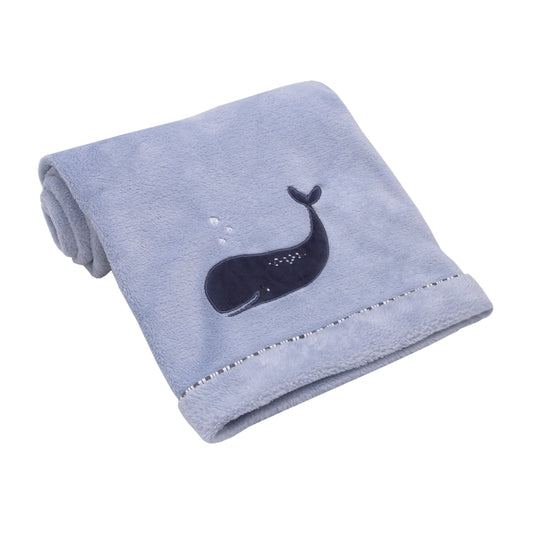 Seas The Day Blue Whale Super Soft Baby Blanket