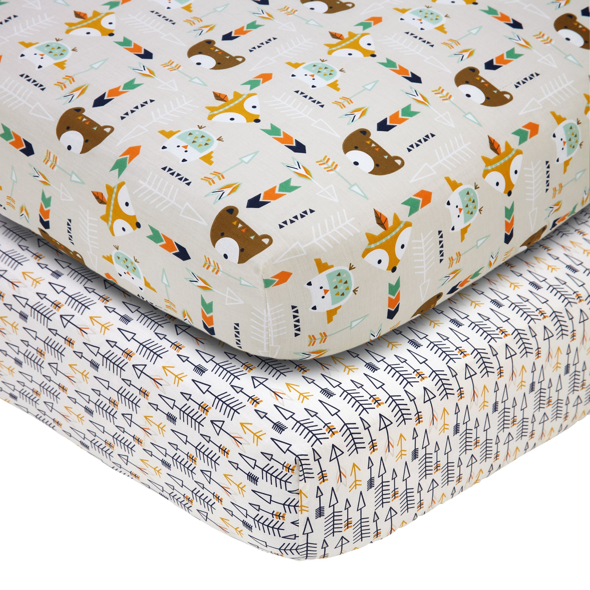 Little Love by NoJo Aztec 2 Pk Crib Sheet