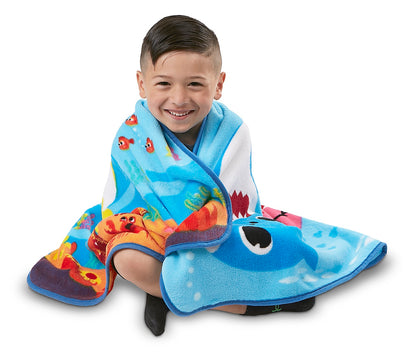 NoJo Baby Shark Plush Musical Toddler Blanket - Plays Theme Song