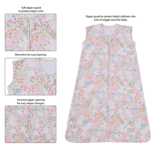 mini by Motherhood - Petal & Bloom Wearable Sleep Blanket (Medium 6-12 mo.)
