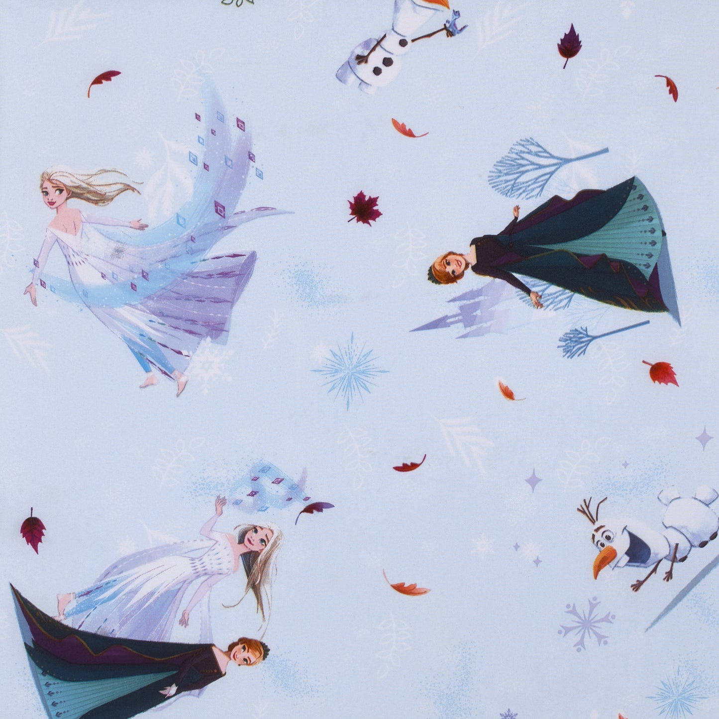Disney Frozen Winter Cheer Lavender, Aqua, Green and White Anna, Elsa and Olaf Preschool Nap Pad Sheet
