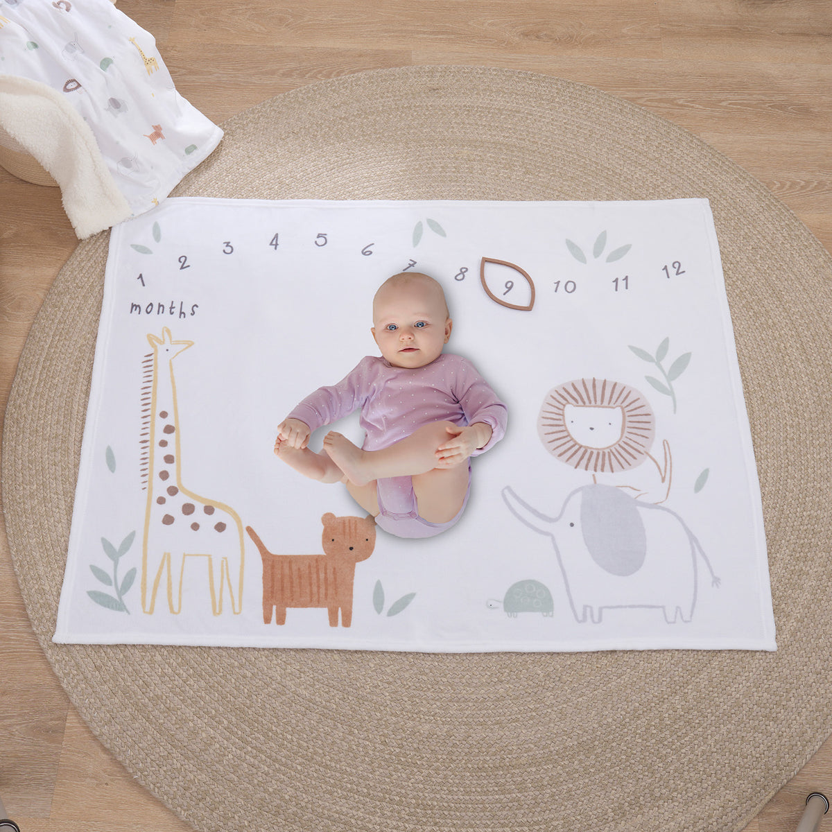 mini by Motherhood - Jungle Nest Milestone & Marker Baby Blanket