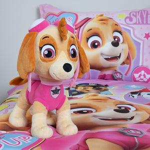 NoJo Paw Patrol Skye Plush Toddler Cuddle Pillow Pink and Tan