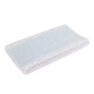 Disney Dumbo Shine Bright Lil Star Light Blue, Gray, and White Stars and Clouds 4 Piece Nursery Crib Bedding Set - Comforter, Fitted Crib Sheet, Changing Pad Cover, and Crib Skirt