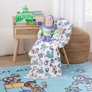 NoJo Disney Toy Story Play All Day Buzz Lightyear Plush Character - Green, Purple, and White