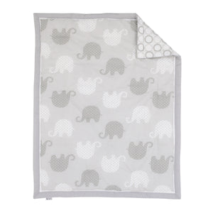 NoJo Dreamer Gray Elephant 8-Piece Nursery Crib Bedding Set
