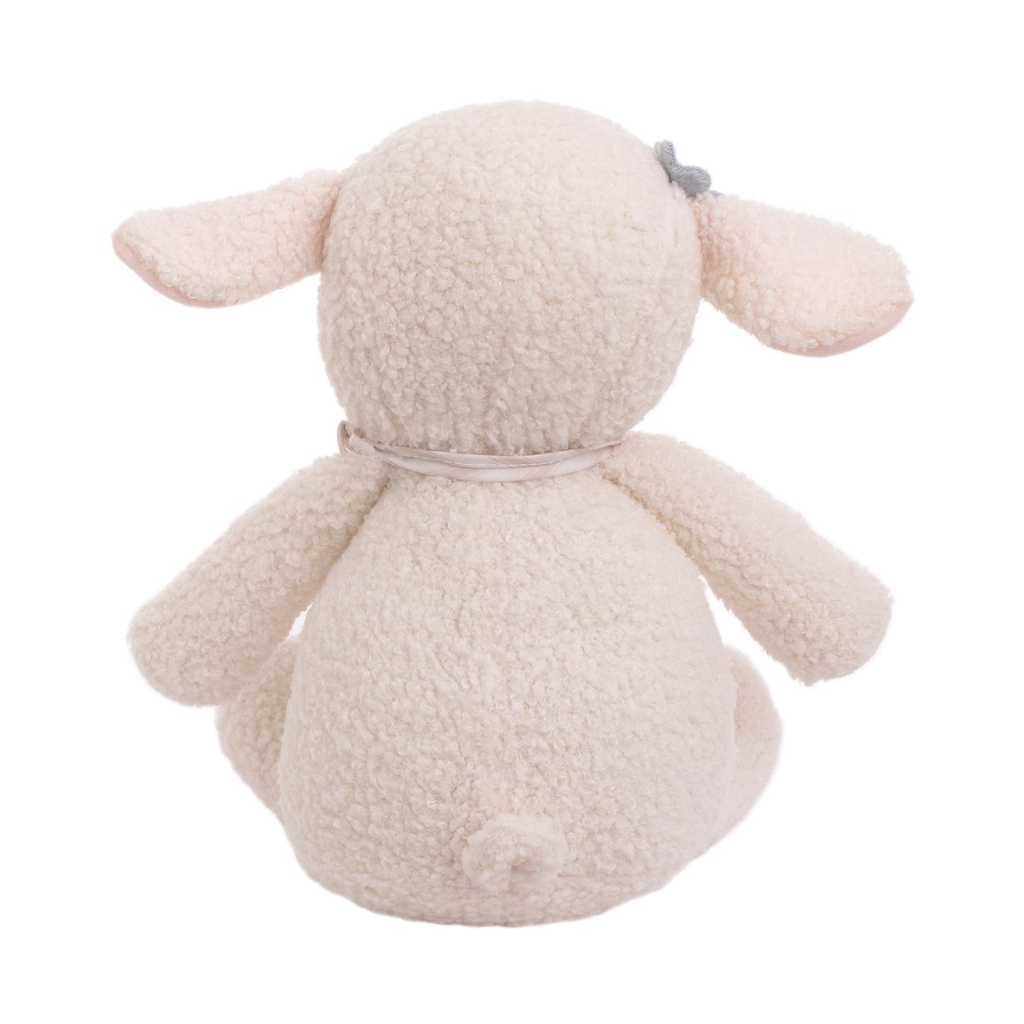 NoJo Farmhouse Chic Pink and White Super Soft Plush Stuffed Animal Lamb with Bandana - "Meadow"