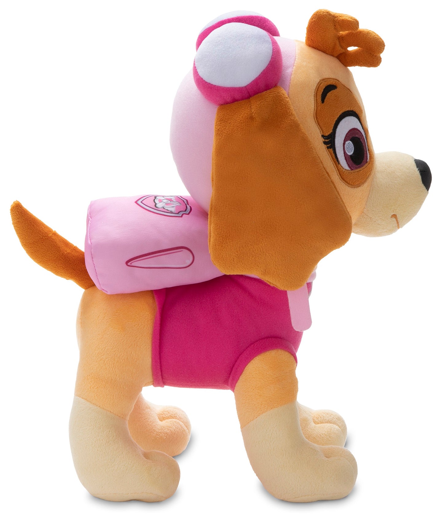 NoJo Paw Patrol Skye Plush Toddler Cuddle Pillow Pink and Tan