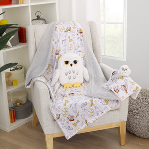 Harry Potter White, Gold, and Red Sherpa Baby Blanket