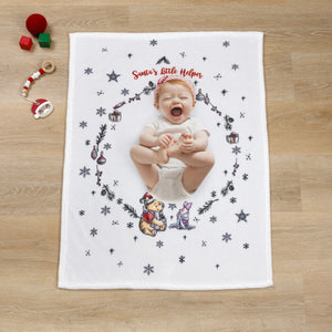 Disney Winnie the Pooh and Piglet White, Red, and Green Christmas Holiday Wreath 