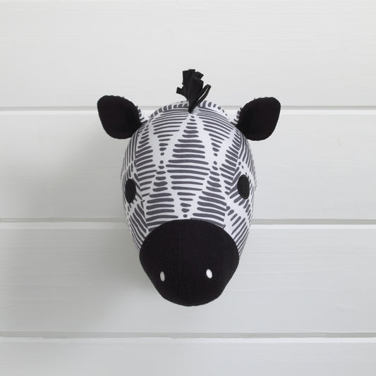 NoJo Zebra Head Printed Wall DÃƒÆ’Ã‚Â©cor - Black/White/Grey