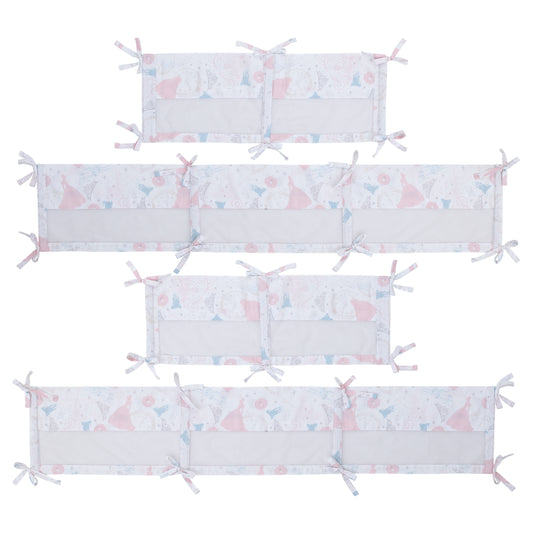 Disney Sweet Princess Pink, Light Blue, and White Cinderella Secure-Me Crib Liner