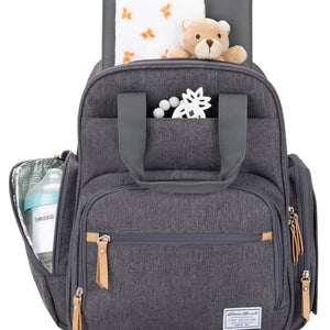 NoJo Eddie Bauer Canyon Summits Backpack Diaper Bag Gray