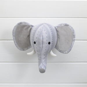 NoJo Elephant Head Printed Wall DÃƒÆ’Ã‚Â©cor - Grey/White