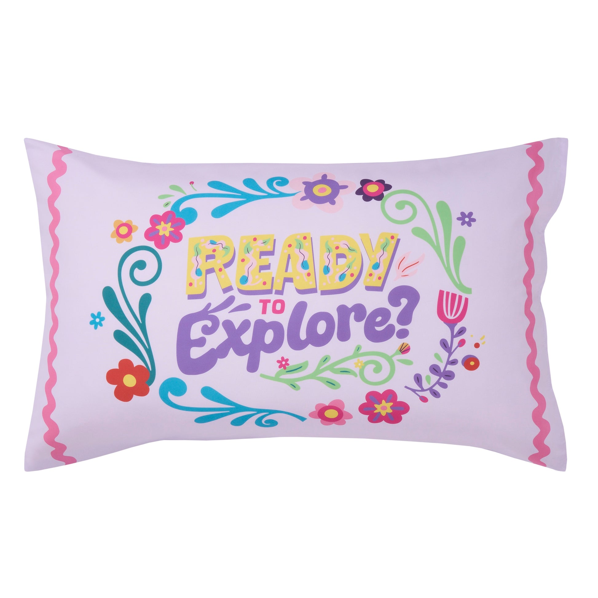 NoJo Dora Adventure Awaits 2 Piece Toddler Sheet Set - Fitted Sheet and Reversible Pillowcase, Lavender