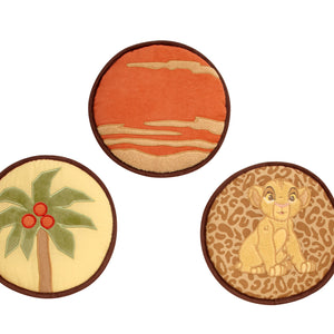 NoJo Disney Lion King Simba's Wild Adventure 7 Piece Nursery Crib Bedding Set - Appliqued Comforter, 2 100% Cotton Fitted Crib Sheets, Crib Skirt with 16