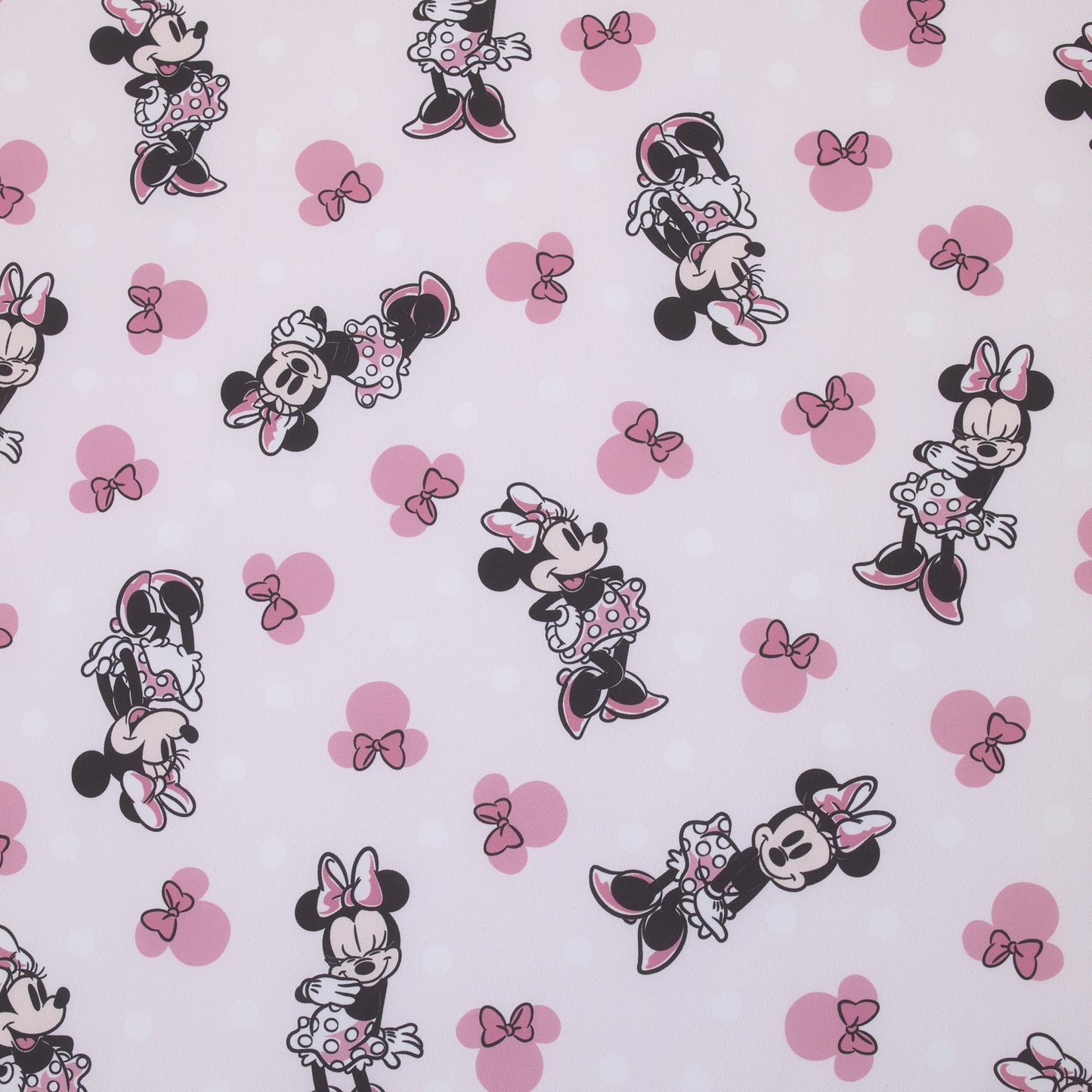Disney Minnie Mouse Pink, Black, and White  Super Soft Nursery Fitted Mini Crib Sheet