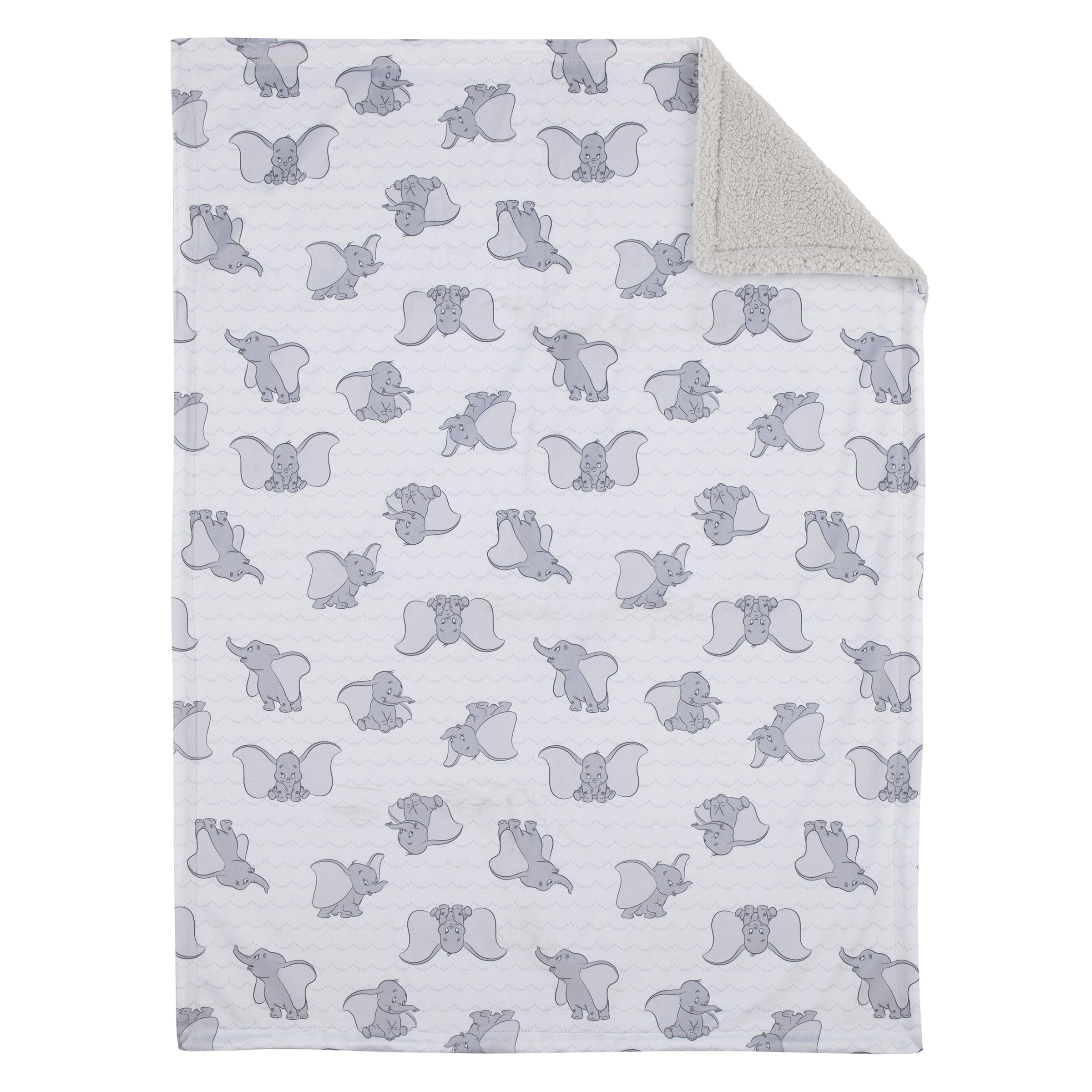 Disney dumbo white fleece blanket sale