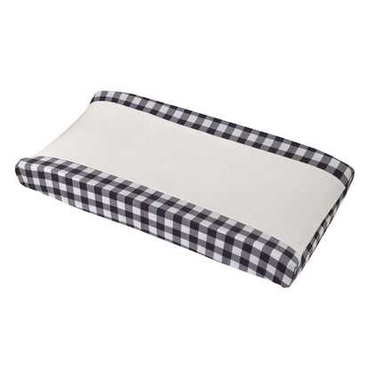 NoJo Into the Wilderness Navy and White Check Super Soft Changing Pad Cover