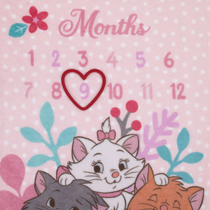 Disney Aristocats Pink Picture Purr-fect Super Soft Photo Op Milestone Baby Blanket