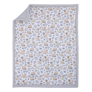 Disney Lion King Daddy's Little Cub Grey, White and Tan Simba and Nala 6 Piece Nursery Crib Bedding Set - Comforter, Two Fitted Crib Sheets, Crib Skirt, Blanket and Changing Pad Cover