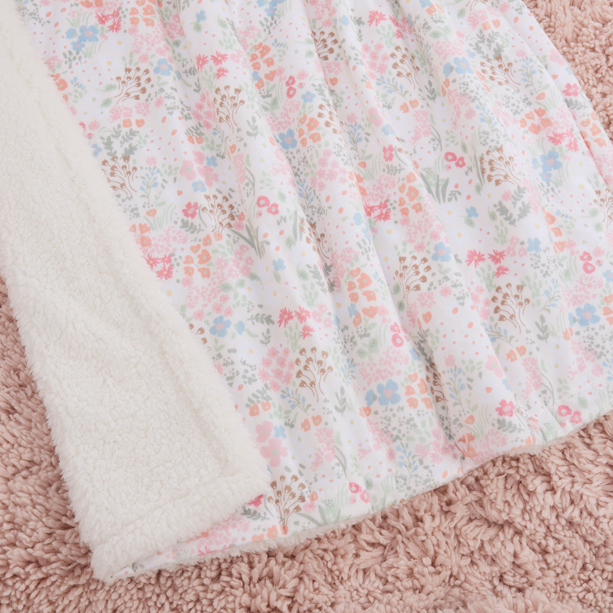 mini by Motherhood - Petal & Bloom Sherpa Baby Blanket