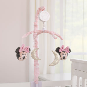 Disney Minnie Mouse Twinkle Twinkle Minnie Pink, White and Metallic Gold Musical Mobile